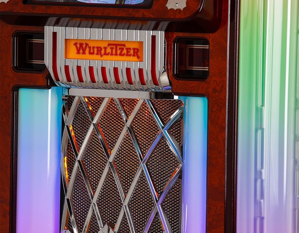Wurlitzer 1015 Tribute LP Vinyl Jukebox - Front Details