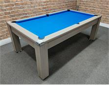 Signature Warwick Pool Dining Table - Grey Oak Finish, 7ft: Warehouse Clearance