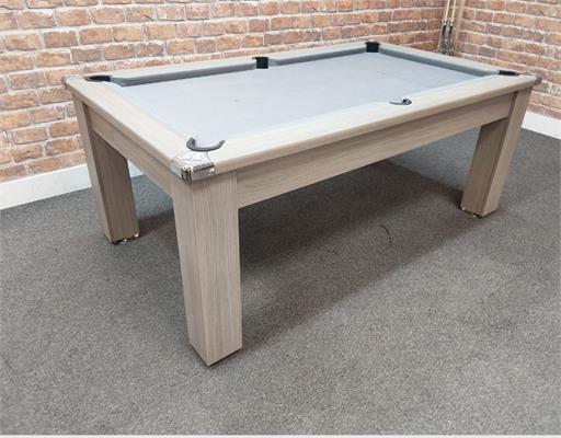 Signature Warwick Pool Dining Table - Grey Oak Finish, 6ft: Warehouse Clearance