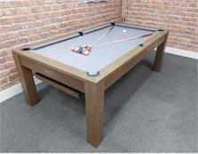 Signature Chester Silver Mist Wood Pool Dining Table 7ft: Warehouse Clearance