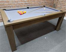 Signature Chester Silver Mist Wood Pool Dining Table 6ft: Warehouse Clearance
