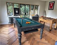 Signature Norton English Pool Dining Table in Black: 7ft