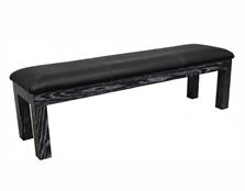 Signature Upholstered Pool Table Storage Bench - Black