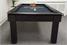 Jack Daniel's Oxford Pool Dining Table in Black - End View (Low Angle)