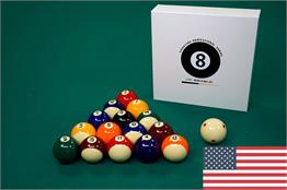 2 1/4" Signature Pro Series Spots and Stripes American Pool Balls
