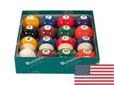 2 1/4" Aramith "Premier" Spots and Stripes American Pool Balls