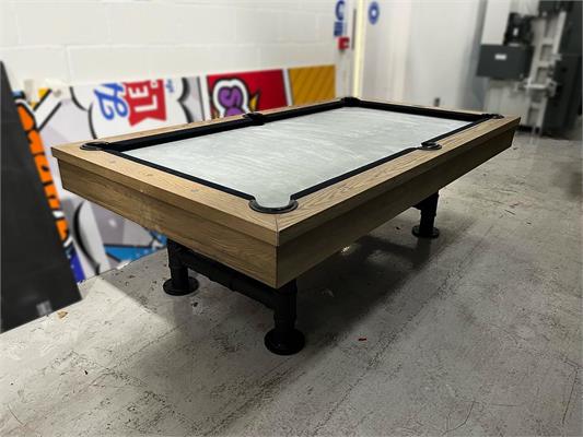 Signature Marshall Silver Mist Pool Dining Table: 7ft - Warehouse Clearance