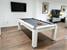 Signature Warwick English Pool Dining Table In White (Silver Cloth) - Installation