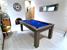 Signature Warwick English Pool Dining Table In Grey Oak (Royal Blue Cloth) - Installation