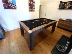 Signature Warwick Pool Dining Table - 6ft, 7ft: Lincoln Walnut Finish