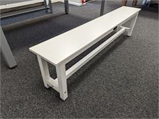 Signature Strickland Pool Table Bench - White Finish: Warehouse Clearance