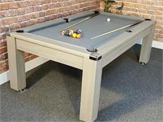 Signature Warwick Pool Dining Table: Grey Oak: 7ft - Warehouse Clearance