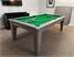 Classic Pool Dining Table - Driftwood Finish - Green Cloth