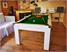 Signature Warwick Pool Dining Table - White Finish - Green Cloth - 2