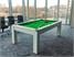 Signature Warwick Pool Dining Table - White Finish - Green Cloth - 1