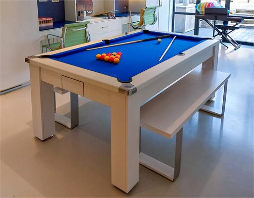 Signature Warwick Pool Dining Table - White Finish, 7ft