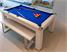 Signature Warwick Pool Dining Table - White Finish - Blue Cloth - 2