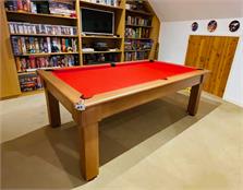 Signature Oxford Pool Dining Table: Walnut Finish - 7ft