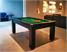 Signature Warwick Pool Dining Table - Black Finish - Green Cloth - 2
