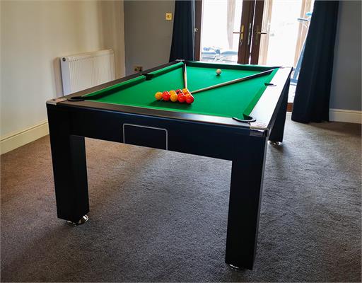 Signature Warwick Pool Dining Table - Black Finish, 7ft