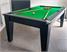 Classic Pool Dining Table - Black Finish - Green Cloth - 2