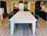 Classic Pool Dining Table - White Finish - Blue Cloth - Dining Top