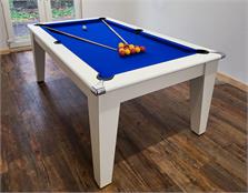 Classic Pool Dining Table - White Finish, 7ft