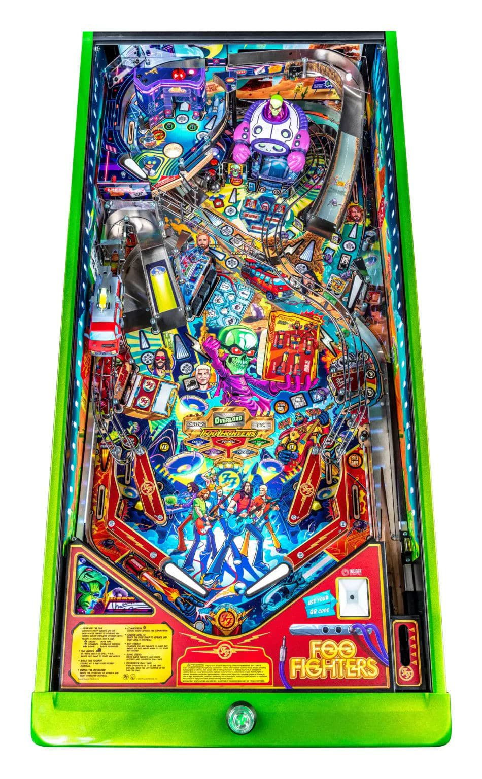 Foo Fighters LE Pinball Machine - Playfield Plan