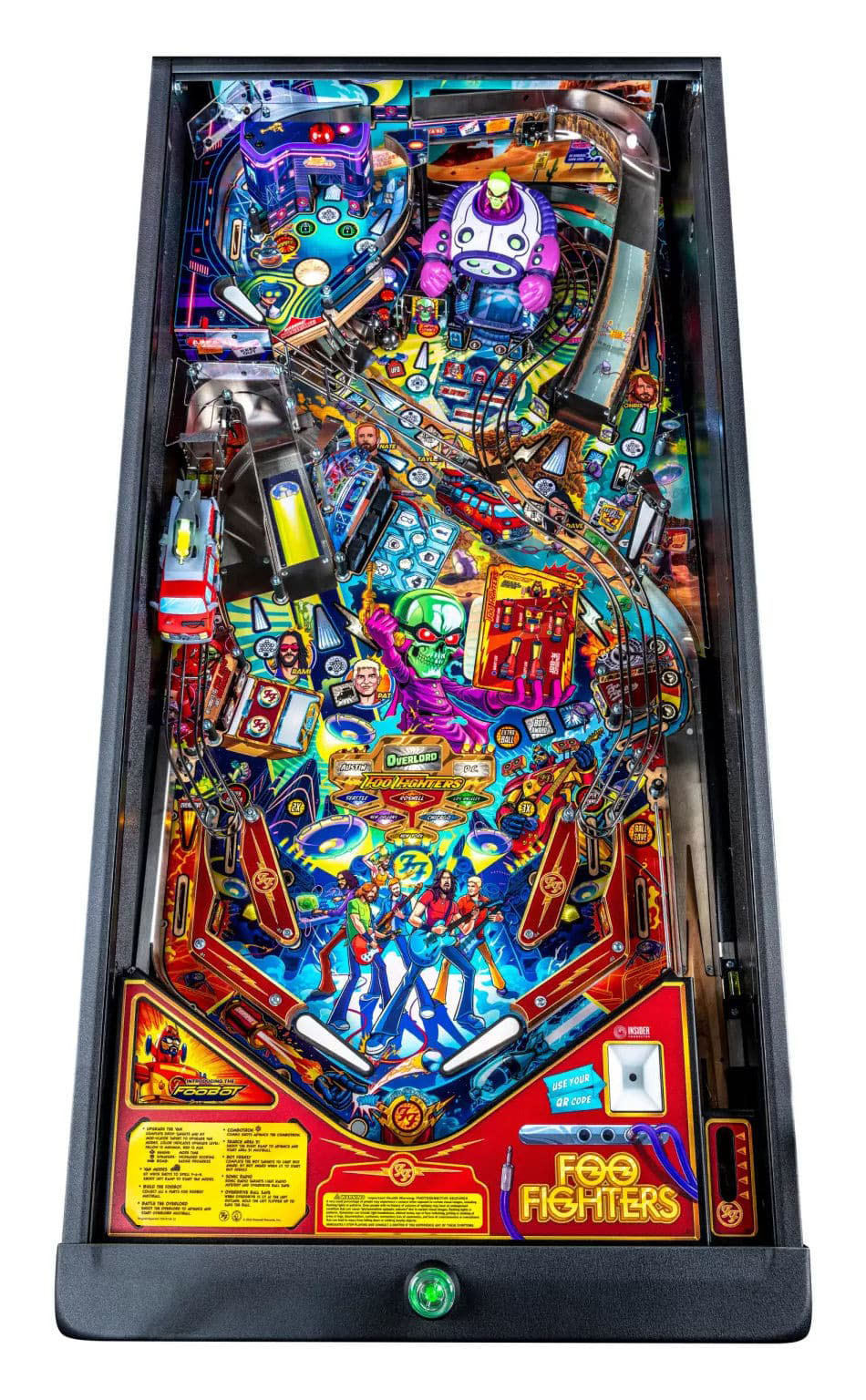 Foo Fighters Premium Pinball Machine - Playfield Plan