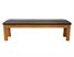 Signature Upholstered Pool Table Bench With Storage - Oak Finish - Front