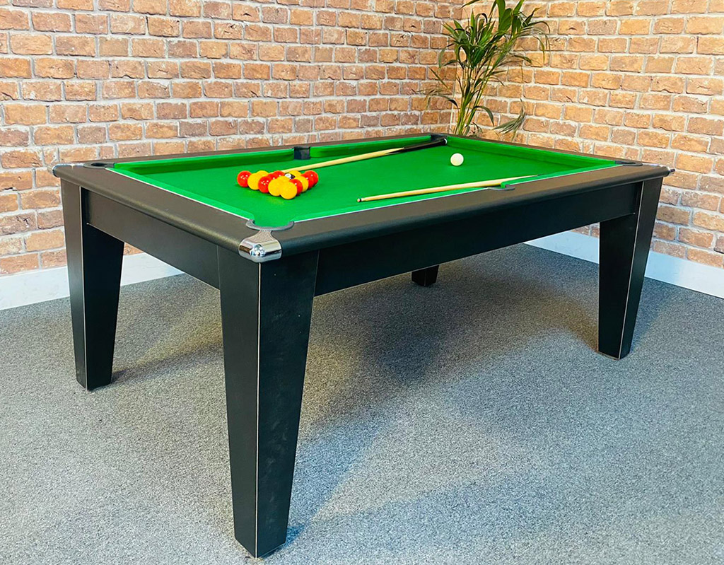 Classic Pool Table 6ft, Black Finish Warehouse Clearance Free