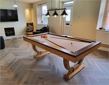 Signature Huntsman Oak and Walnut Pool Dining Table: 6ft, 7ft