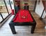 Billiards Monfort Lewis Pool Dining Table - Wenge Oak Finish - Red Cloth