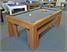 Billiards Monfort Lewis Pool Dining Table - Teak Finish - Grey Cloth