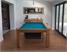 Billiards Monfort Lewis Pool Dining Table - Medium Oak Finish - Petrol Cloth