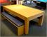 Billiards Monfort Lewis Pool Dining Table - Medium Oak Finish - Slate Cloth - Dining Top