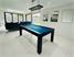 Billiards Monfort Lewis Pool Dining Table - Black Finish - Slate Blue Cloth