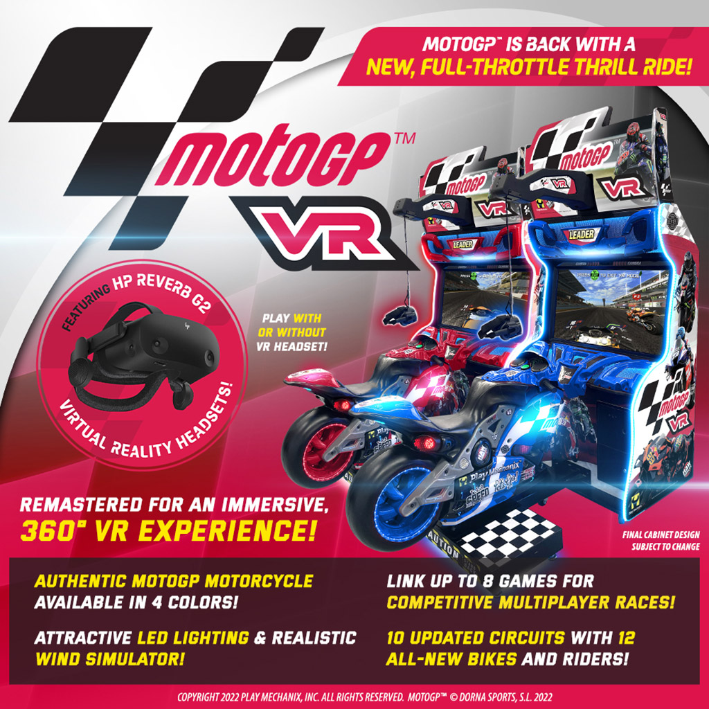 Moto GP Virtual Reality Arcade Machine - Graphic