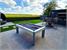 DPT Fusion Outdoor Pool Table in White with Grey Cloth - Installation