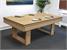 Signature Burton Wood Bed Pool Dining Table in Oak - Dining Set Up