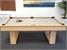 Signature Burton Wood Bed Pool Dining Table in Oak - Side View