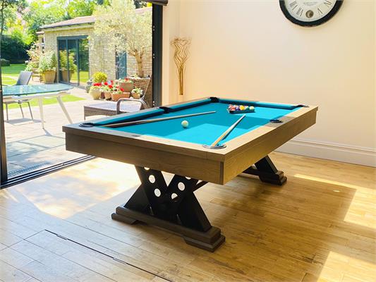 Signature Visconti Silver Mist American Pool Dining Table