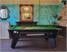 Signature Tournament Pro Contactless Pool Table - Black Finish - Green Cloth - Side