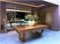 Signature Huntsman Pool Dining Table in Walnut w Ranger Green Cloth - Installation (Dining Tops On)