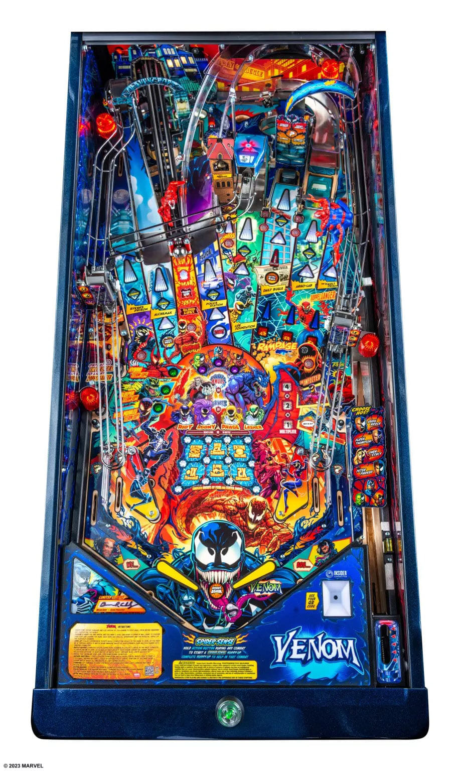 Venom LE Pinball Machine - Playfield Plan