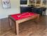 Signature Chester Pool Dining Table - Solid Walnut Finish - Red Cloth - 2