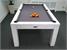 Signature Chester Pool Dining Table - White Finish - End View