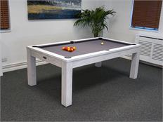 Signature Chester White Solid Wood Pool Dining Table: 6ft, 7ft
