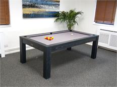 Signature Chester Black Solid Wood Pool Dining Table: 6ft, 7ft