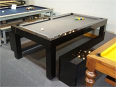 Signature Hawkes Pool Dining Table - High Gloss Black: 7ft - Warehouse Clearance